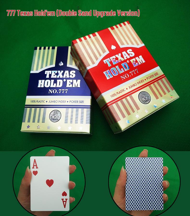 New Ben Niu 777 Texas Hold'em Large Print Frosted Plastic Poker Cards - Waterproof & Durable