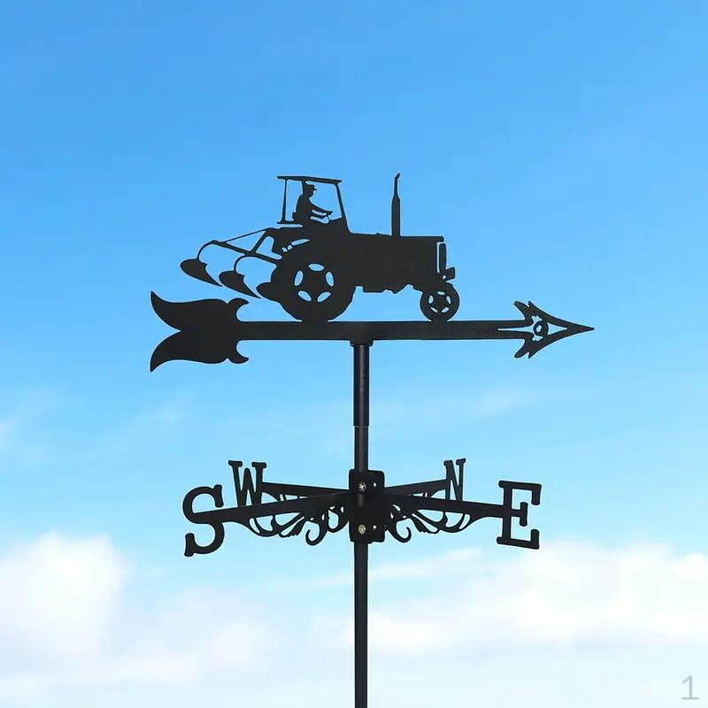 Tractor Weather Vane Weathervane Crafts Weathercock Roof Mount Wind Direction Indicator for