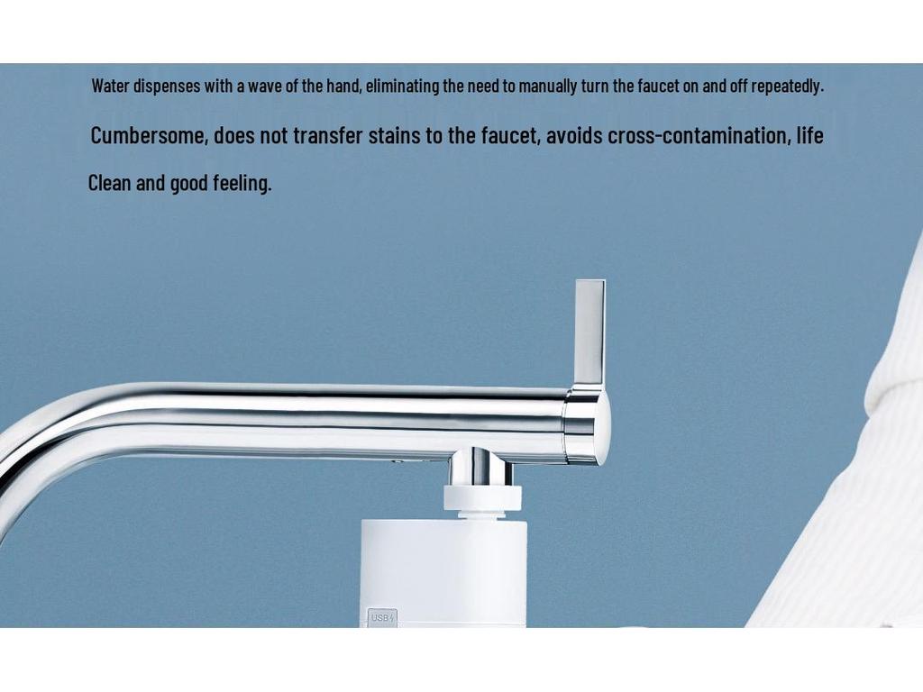 Xiao Da Smart Splash-Proof Infrared Faucet: Water-Saving, Rechargeable Valve for Kitchen and Bathroom