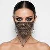 Quasten Gesichtsmaske Bling Maskenballmaske Mode Strassmaske Damen