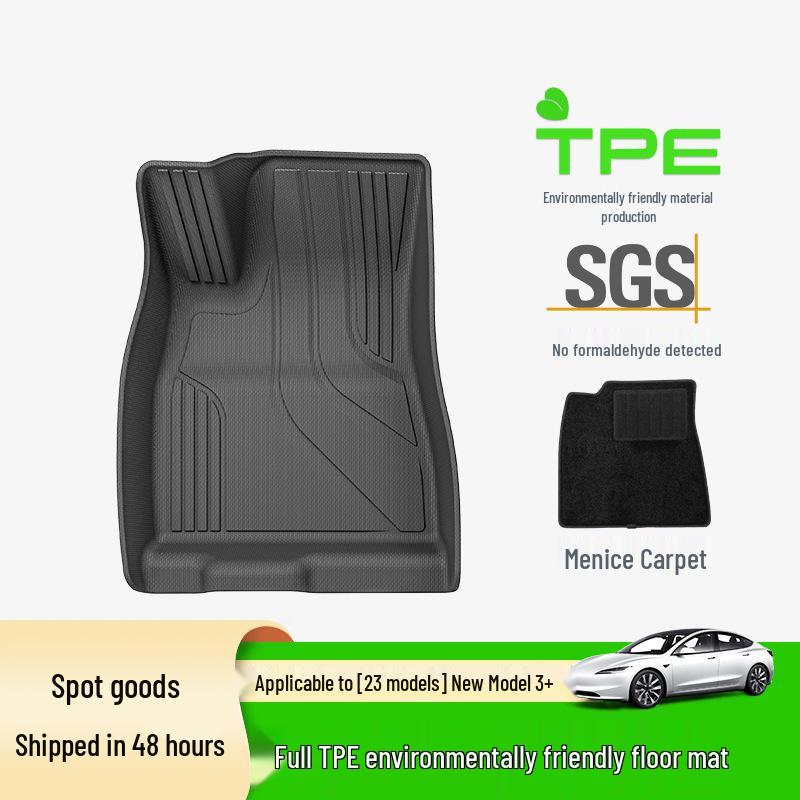 2023 Tesla Model 3 All-Inclusive TPE Floor Mats with High Edges