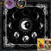 Mantel de Tarot Adivinaciones Rúnicas Cubremesa Oráculos de Astrología Tapete para Juego de Mesa Forma Cuadrada Péndulo Mantel de Altar