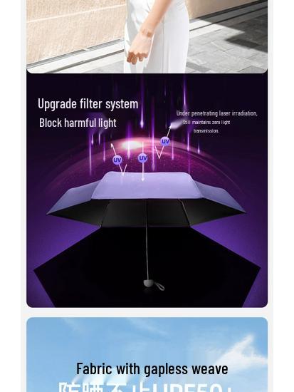 Kompakter Damen-Doppelnutzungs-Regenschirm: Tragbarer Sonnenschutz & Regenschutz mit UV-Schutz, Faltbares Design