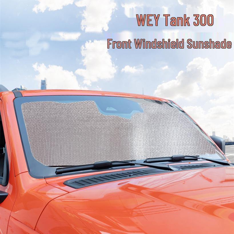WEY Tank 300 Custom Shaped Front Windshield Sun Visor for Heat Insulation and UV Protection