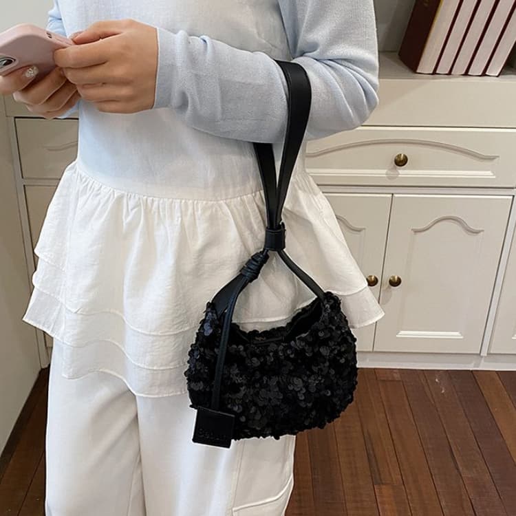 Sequined Crescent Armpit Bag Women's Shoulder Messenger Bag
