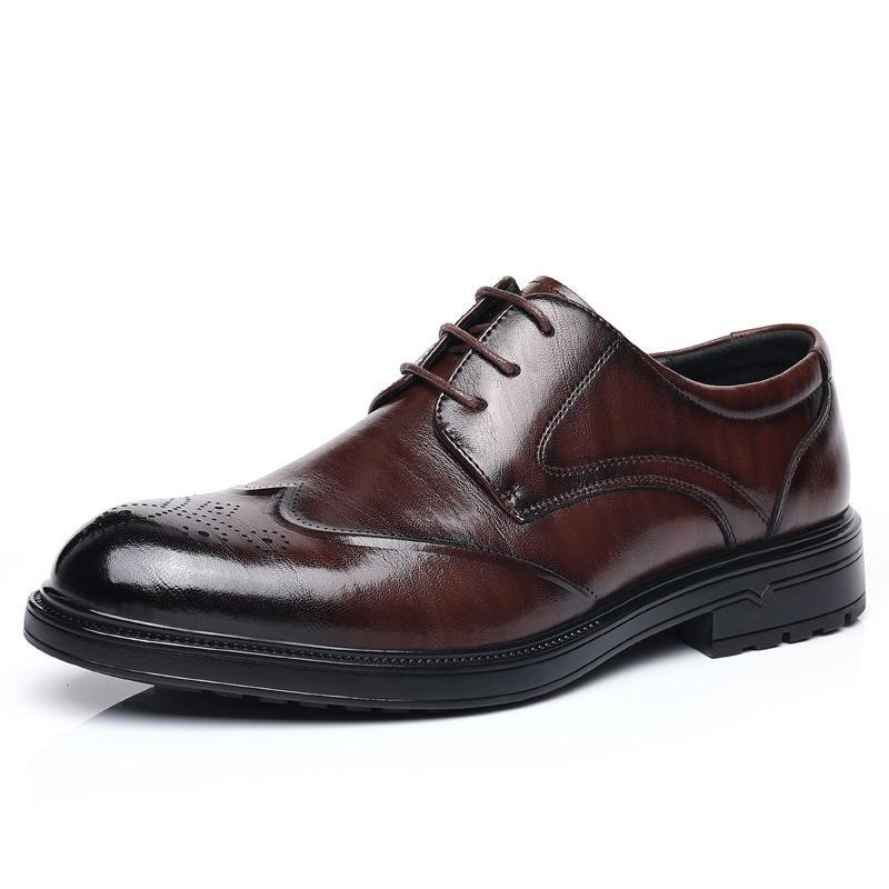 

DRESS Casual Business Men s Leather Shoes Elegant gentleman style Office and Business Leisure Luxury adult shoes 38