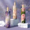 Women Oil Painting Flowers 16 Ribs UV Protection Pongee Fabric Foldable Sun Rain Umbrella Color Coated