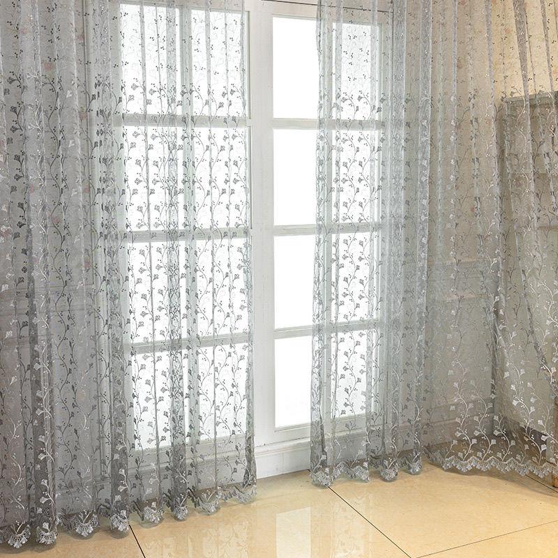 Light Luxury Window Screen Bedroom Living Room Balcony Light Transmission Blackout Embroidery Embroidery Gauze Curtain Dream Modern
