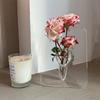 Tranparent Acrylic Frame Vase Modern Framed Vases Designed Vase Flower Arrangement Supplies Tabletop Flower Vase Home Decoration