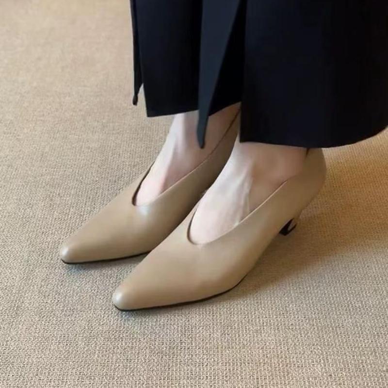 2026  Style Pointed Toe Women Sandals High Heels Shoes Woman Slippers Slingback Trend Dress Shallow Loafers Summer Elegant Pumps
