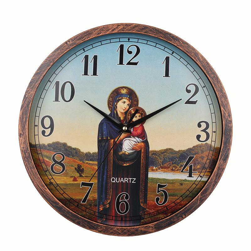 New Jesus Wall Clock Bedroom Living Room Home Decoration Wall Clock Living Room Dining Room Silent Wall Clock