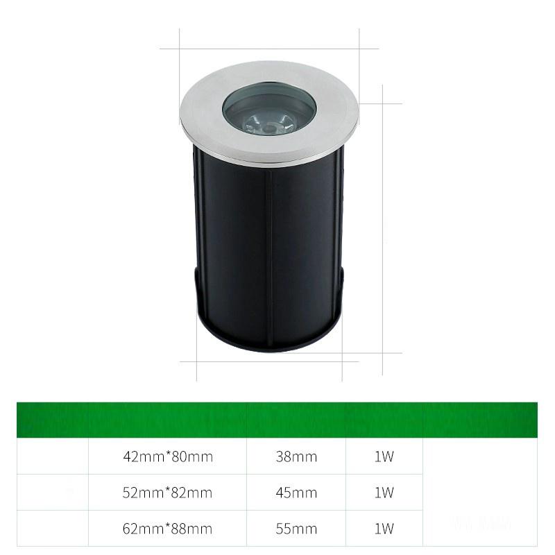 3W Outdoor Star Light Underground Light Embedded LED Stainless Steel Underwater Light Mini Small Square Underground Light