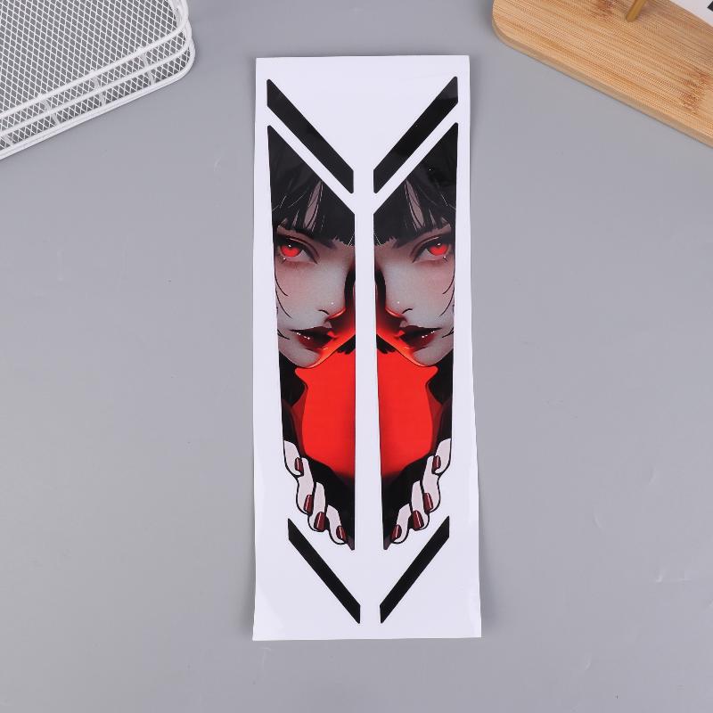1Pair Waterproof Bike Front Suspension Fork Decals Peeking Eyes Bicycle Front Fork Stickers For Mountain Bike Off Road Bike