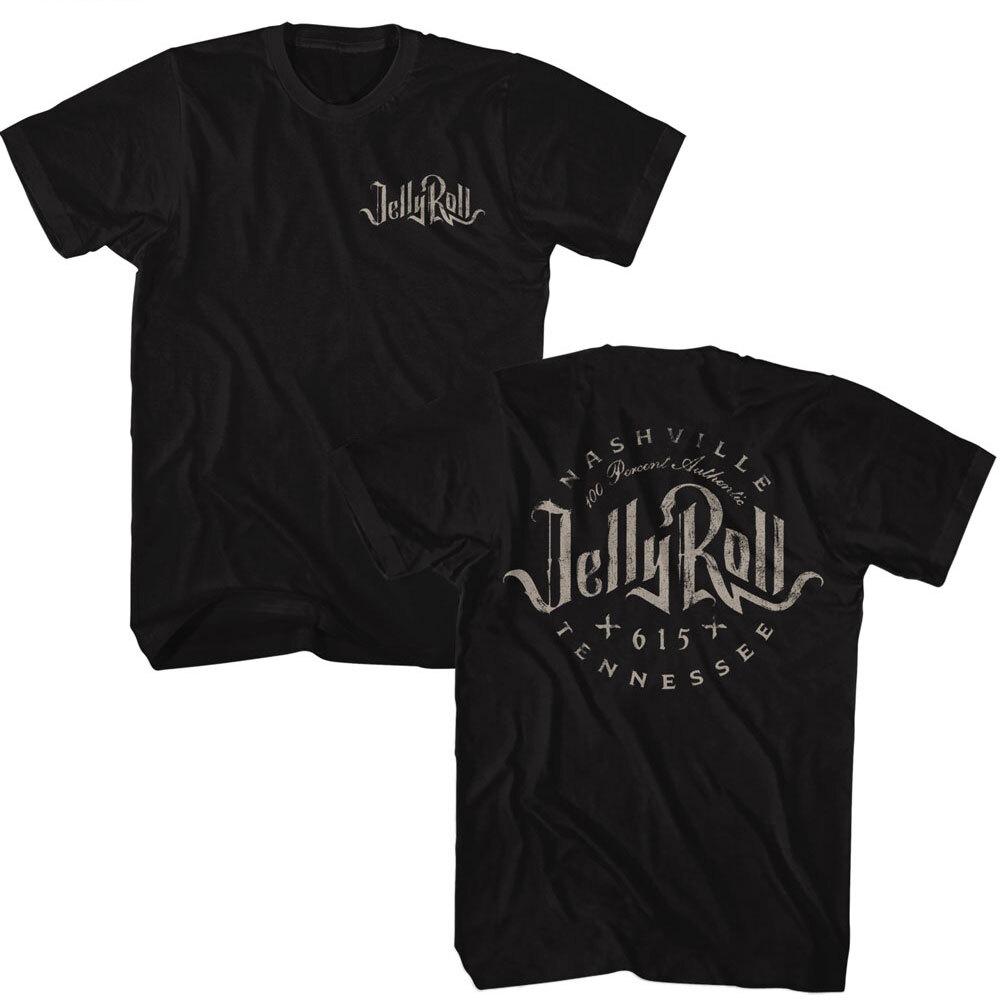 Jelly Roll 100 Percent Authentic Nashville Tennessee +615+ Men T Shirt XXXL