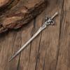 Viking Gothic Skull Ram Head Sword Hair Stick - Norwegian Style Party Accessory
