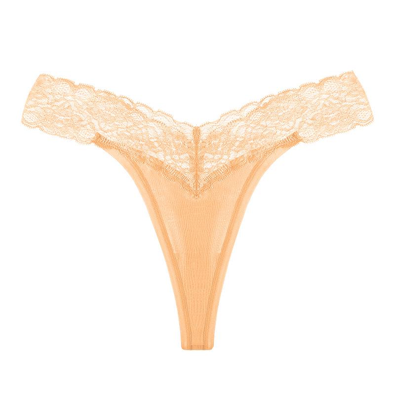 European & American Sexy Plus Size Low Waist Lace Thong Panties