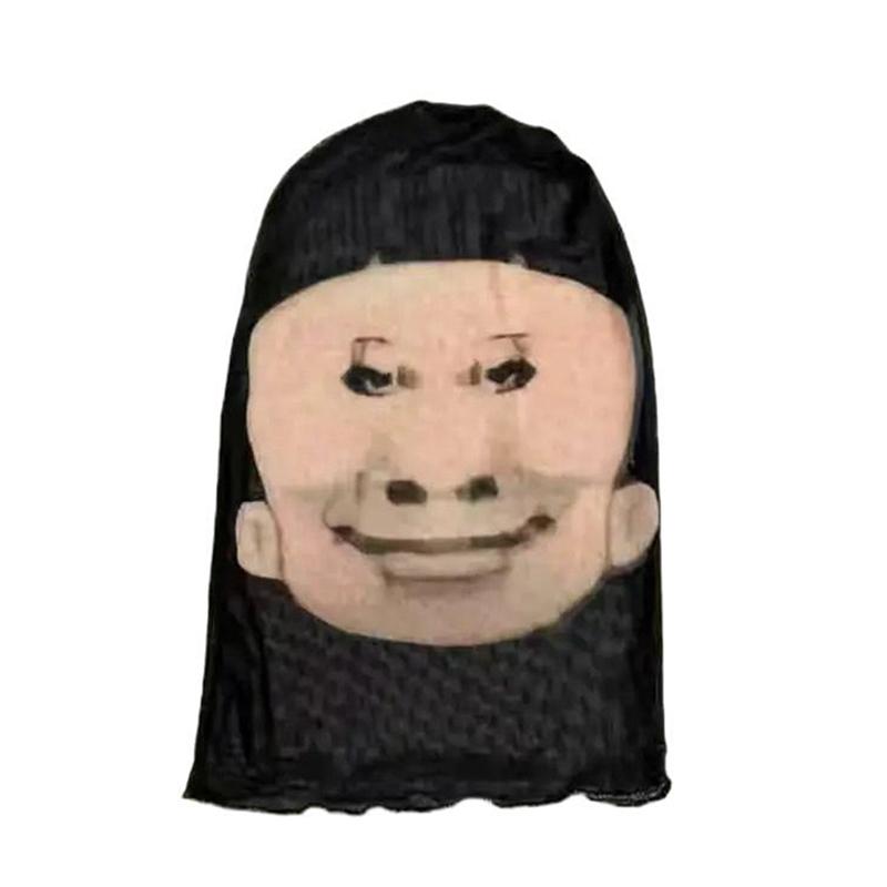 3D Lustige Vollgesichtsmaske Elastisches Netz Neuheit Vollgesichtsmaske Für Männer Frauen Cosplay Kopfbedeckung Simulation Sturmhaube Hut Kopfbedeckung