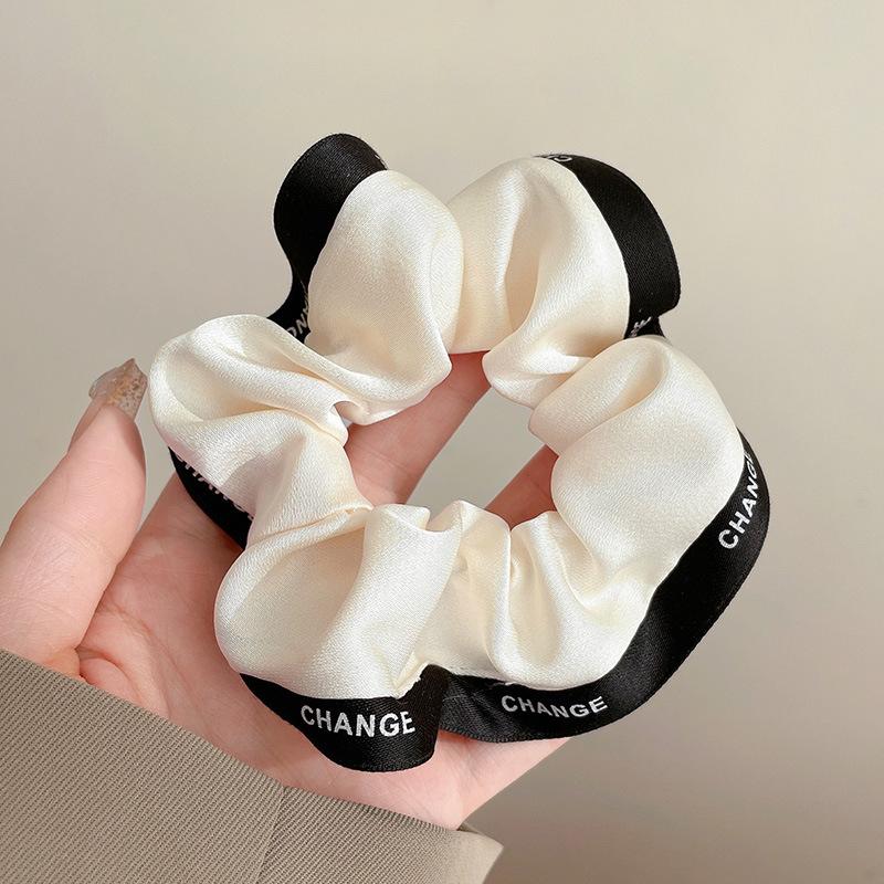 French Style Women Silk Scrunchie high sense Solid Color Hair Bands ladies Sports Dancing Ponytail Holder Hair Accessories Ties