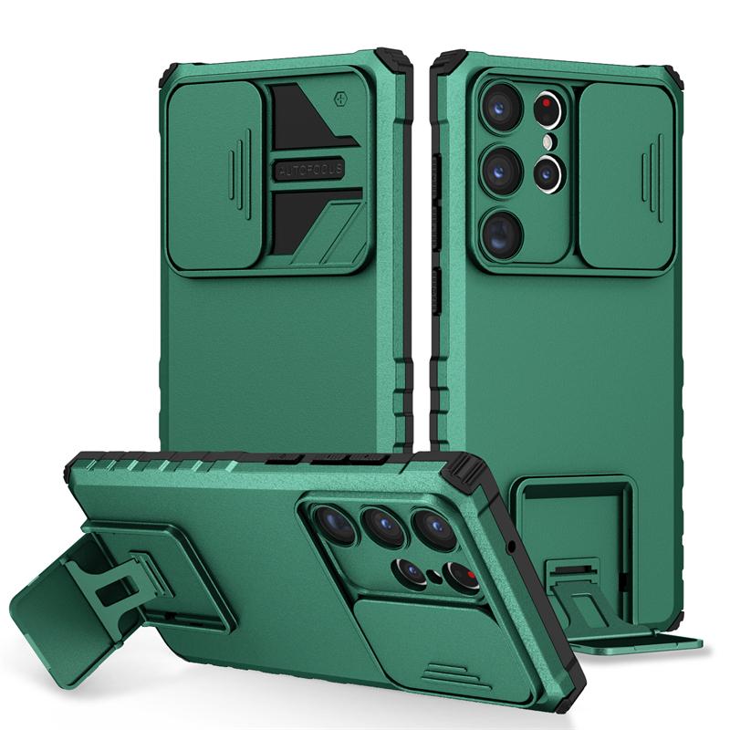 For Samsung Galaxy S23 Ultra 5G Case Slide Camera Protect Armor Stand Phone Case For Samsung S23 + Plus S 23 Ultra Back Cover