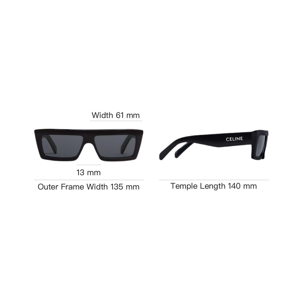 Celine Rectangle Sunglasses With UV Protection Unisex Sunglasses 4S214CPLB-38NO