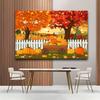 2D Fall Harvest Maple Leaves Background for Birthday & Festival