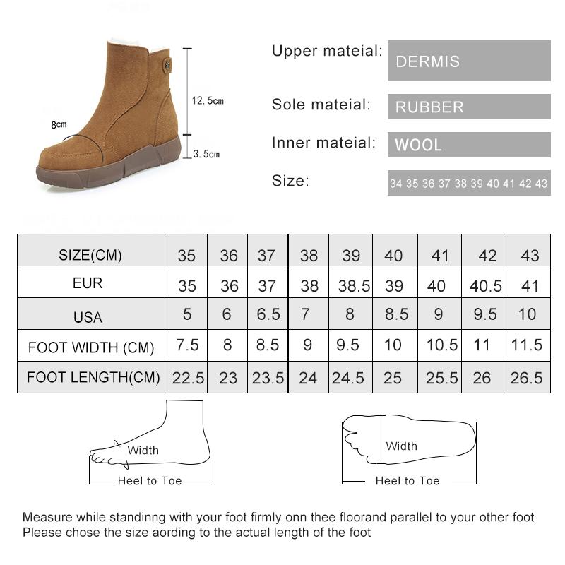 Fashion AIYUQI Snow Boots Women Winter 2025 New Genuine Leather Women's Ankle Boots Large Size Wool Warm Non Slip Women's Booties