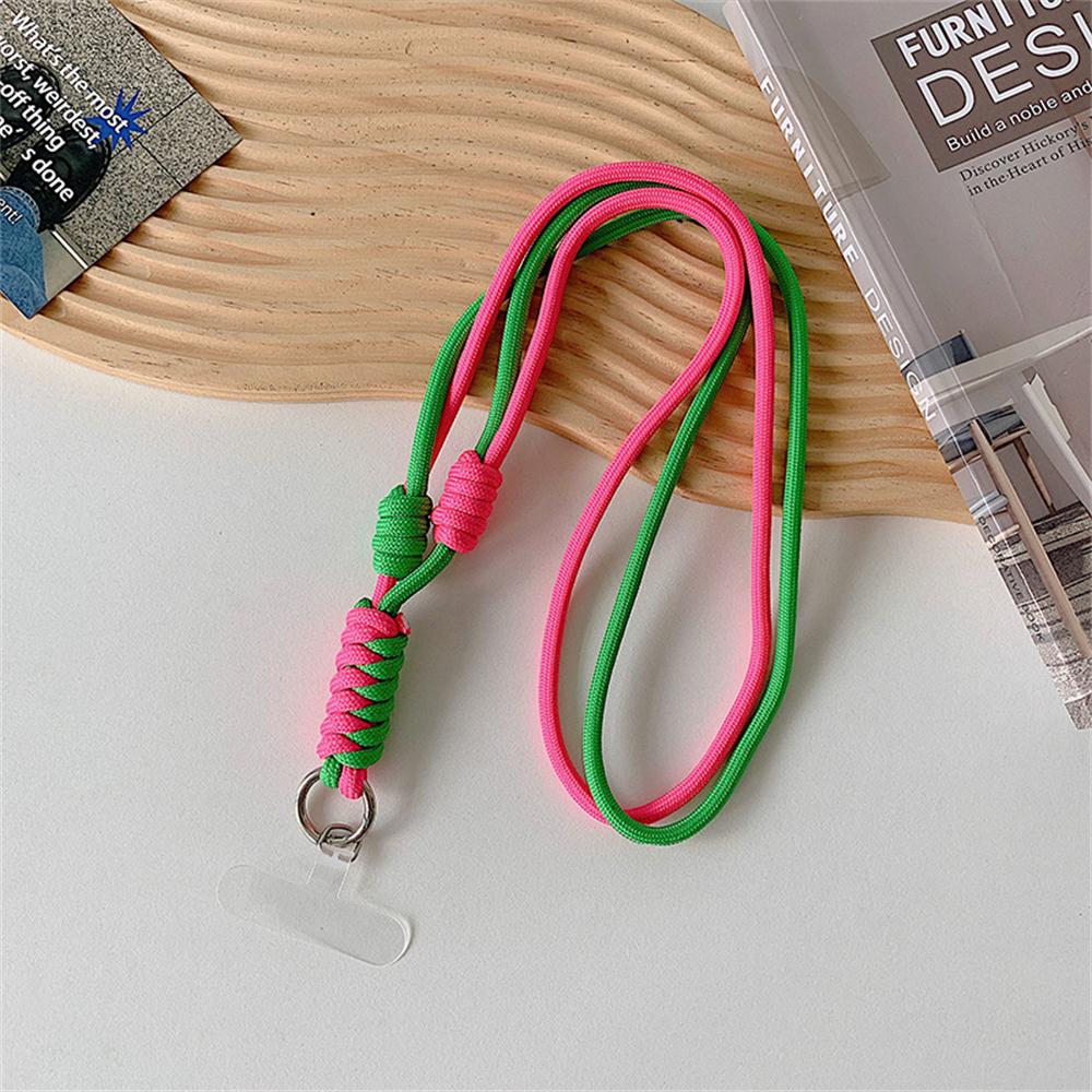 

Cute Mobile Phone Straps Crossbody Rope Contrast Color Lanyard with Door Credencial Upgrade Strips Convenient Telephone Chain