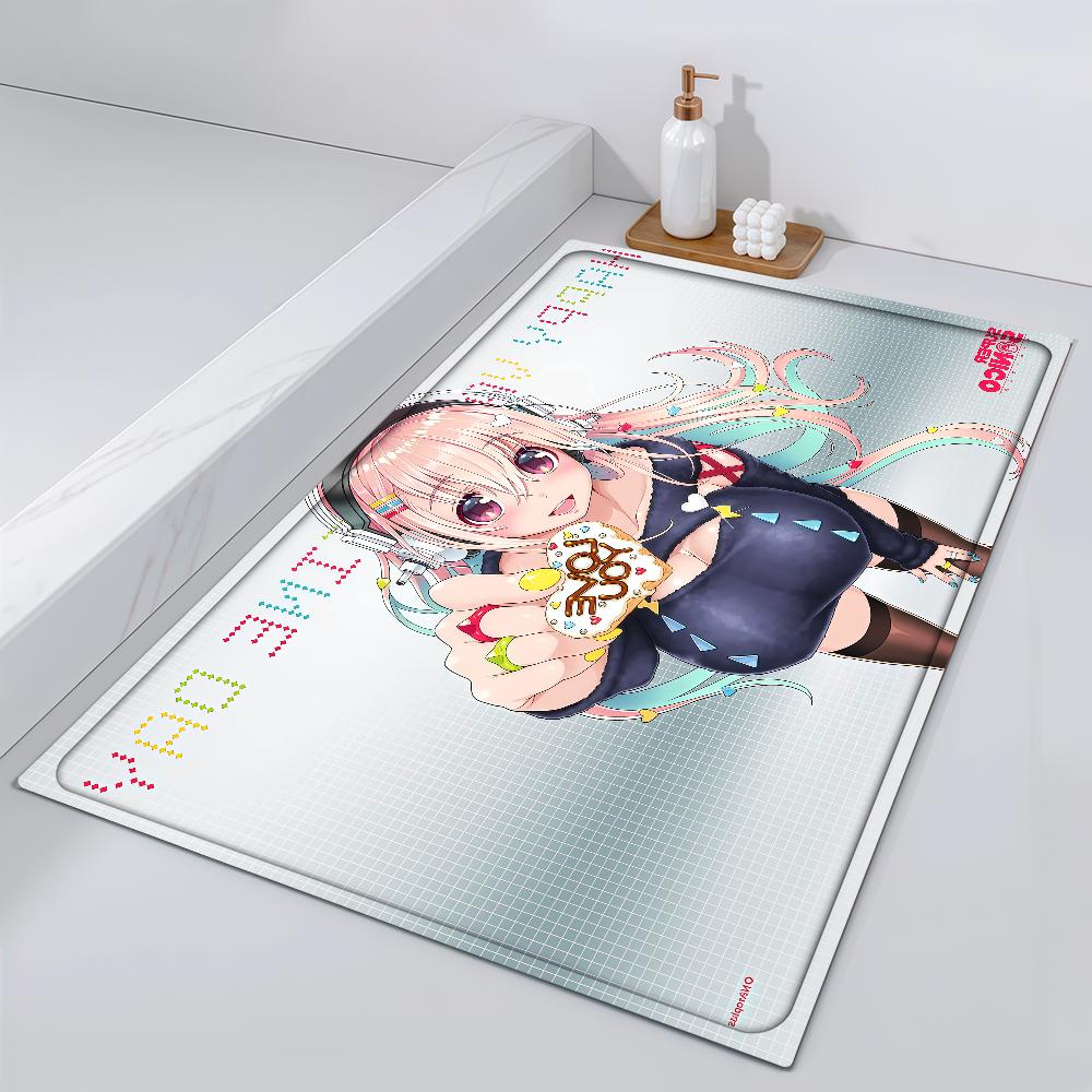 

Door Mat Bedside Sonico Anime Entrance Bath Floor Decoration Corridor Girl Door Mat Carpet Beauty Living Room S-Super Balcony FLR40x60CM
