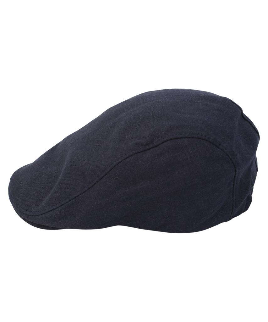 Simple Linen Navy Hunting Cap