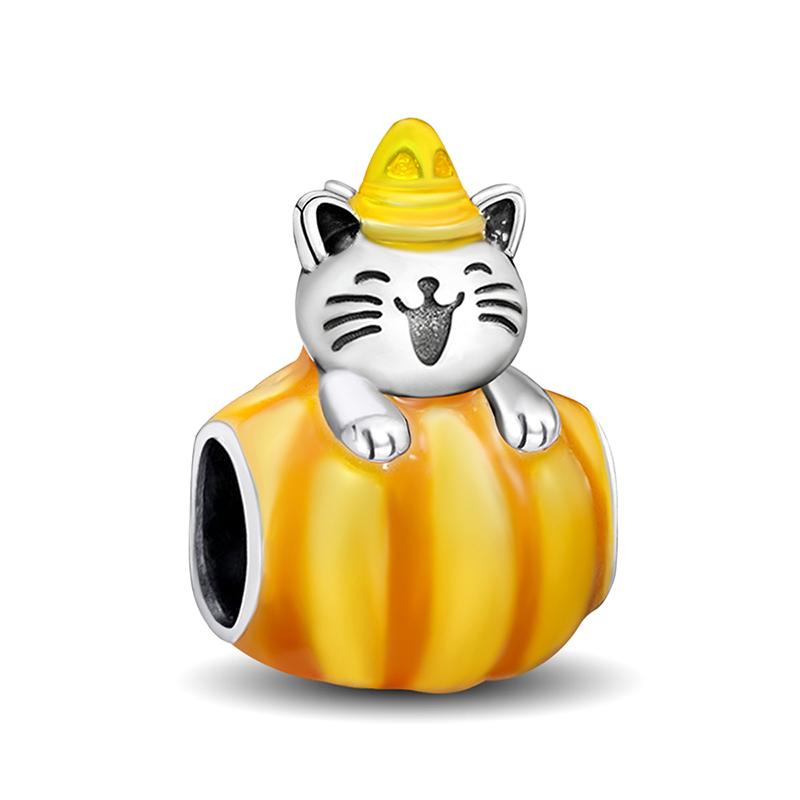 Copper Pumpkin Halloween Dark Phantom Devil Fit Diy Bracelet Necklace Making Gift Of High Quality Fine Jewelry