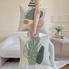 Minimal Casual Simple And Stylish Green Cat Cushion Cover Washable Linen Pillowcase Soft For Daily Sofa Bed Home Room Decor