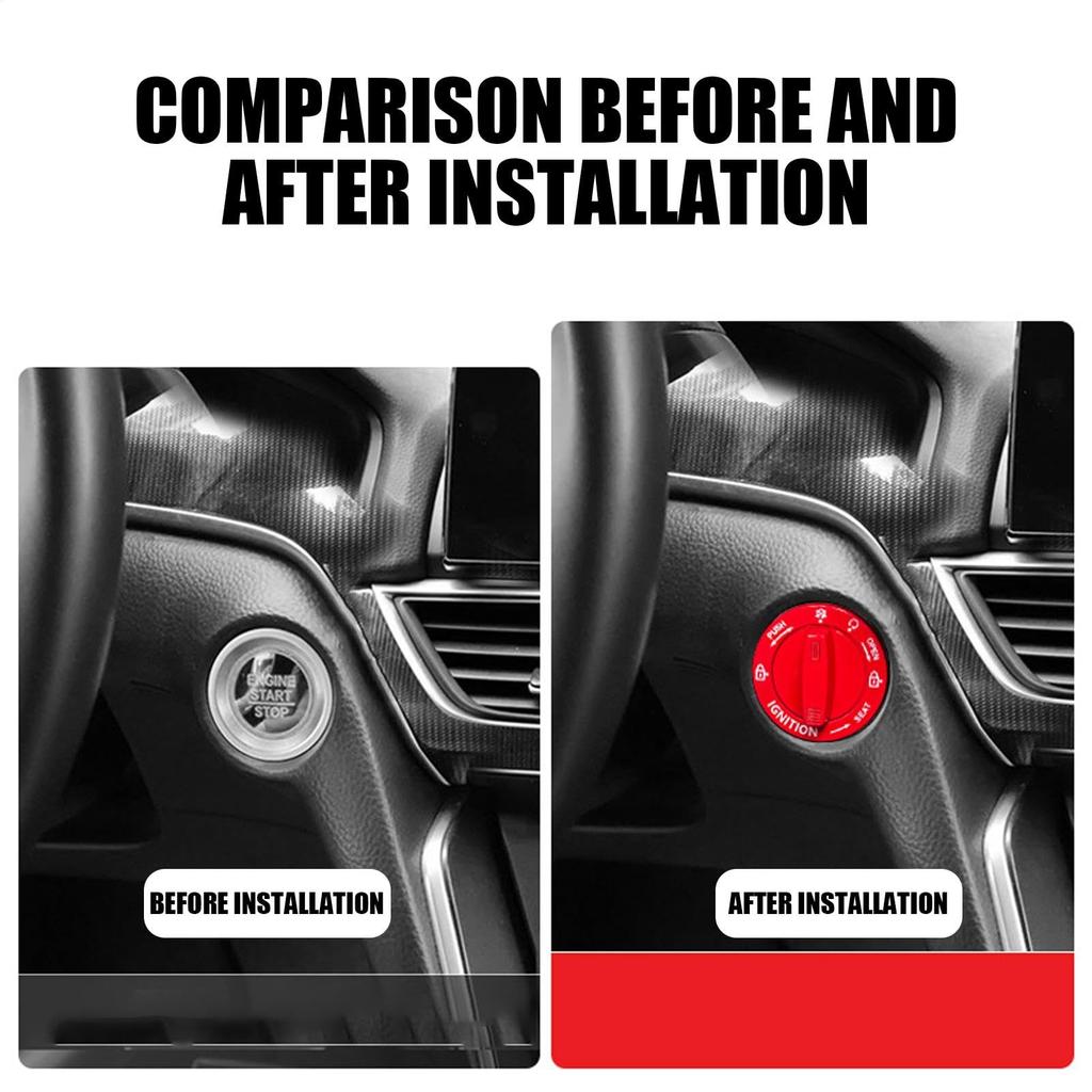 Car Start Button Cover - Creative Design Alloy Car Knob Protector - Rugged Alloy