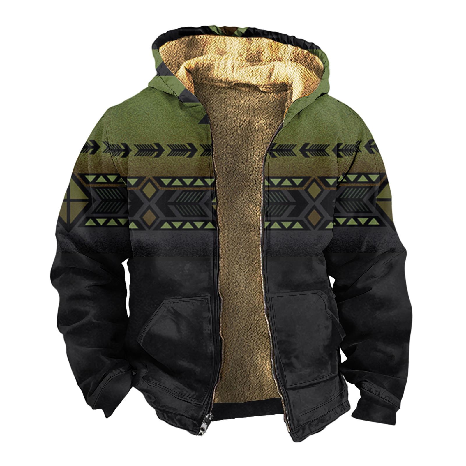 

Чоловічий зимовий флісовий світшот із капюшоном і накладною кишенею, повсякденна куртка XXL світло-зелений колір