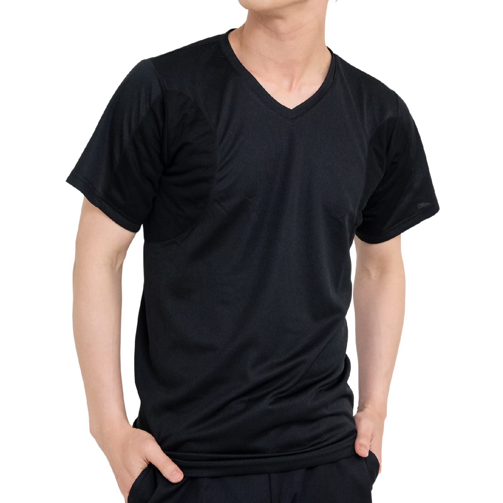 

Нижнее белье для подмышек от пота для подмышечных прокладок для подмышек от пота для впитывающей пот сетки Тяжелое потоотделение подмышечные прокладки нижнее белье [Q-Line] мужское, чёрный