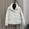 Autumn and Winter New Down Jackets Women's Thin Stand-up Collar Loose White Duck Down Warm Jacket Short Fashion, Lightweight and Trendy