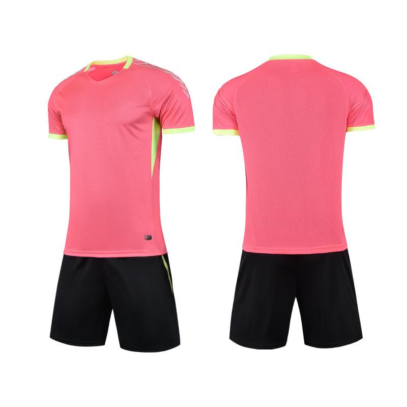Football Uniform Collection Quick-drying and Breathable Childrens Short-sleeved Game Training Uniform Team Uniform Adult Bare Jersey with Prin