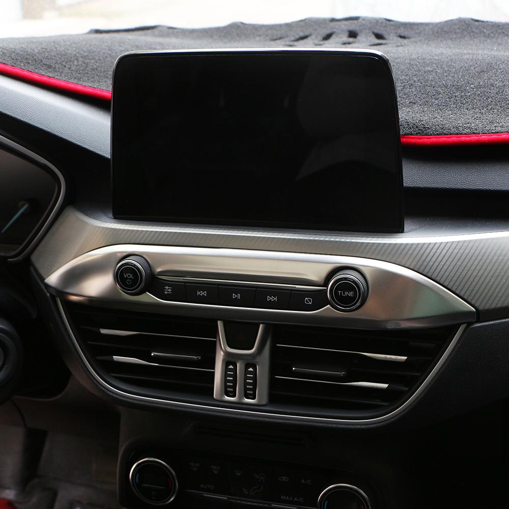 Central Control Air Condition Vent Outlet Cover Trim for Ford Focus MK4 2019-2021 Stainless Steel Decoration Accessories