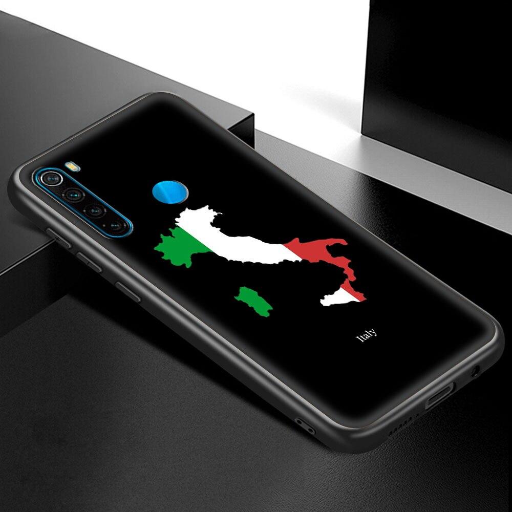 

Чехол для телефона с флагом Италии для Xiaomi Redmi Note 9S 9 8 7 10 Pro 8T 9C 9A 8A, противоударный силиконовый смарт-чехол Redmi Note 7