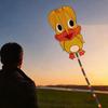 Polyester Soft Duck Kite With Glassfiber Frame For Childrens Outdoor Play
