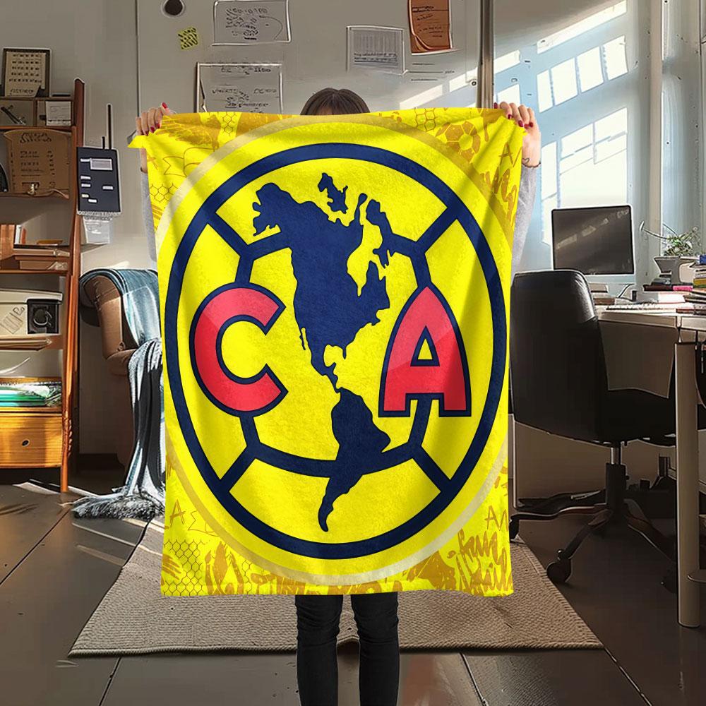 1PC Club America Patterned Flannel Blanket Suitable For All Seasons for Home Decor Warmth and Comfort Gifts Holiday Present