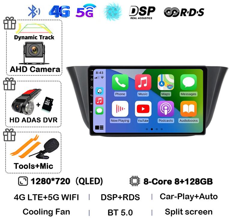 Android 14 Carplay Auto Car Radio For Iveco Daily 2013-2021 Navigation GPS Autoradio Video Multimedia Player WIFI+4G LTE Stereo