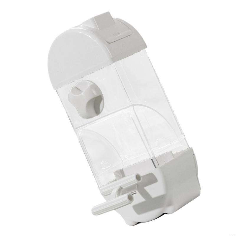 Clear Bird Feeder with Semi Closed Designs Antisplash To Prevent Waste Automatic Parrots Feeder Cage Accessories X3UC
