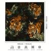 1pcs Beautiful Fierce Tiger Digital Print Shower Curtain, Polyester with Hook, Machine Washable, Woven, Suitable for All Seasons