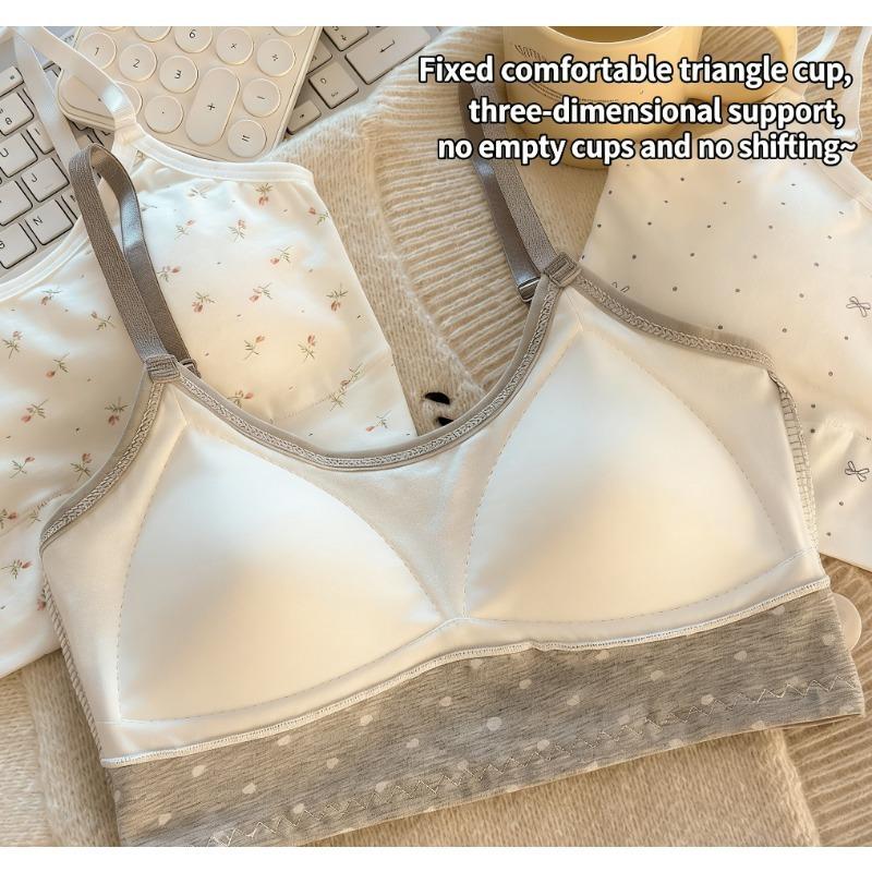 Cotton Sports Bra for Junior High & High School Girls - Seamless, Fixed Cup, Shockproof & Breathable