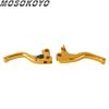 3-Finger Kurzer Bremskupplungshebel Schalthebel CNC-Aluminium Bremssteuerung für Harley Sportster 883 1200 XLH XL Custom Roadster