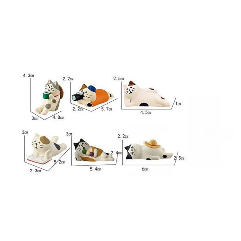 Roztomilé dekorace interiéru auta Ornamenty Mini kočka Akční figurka Auto Palubní deska Dekor zpětného zrcátka Příslušenství do auta