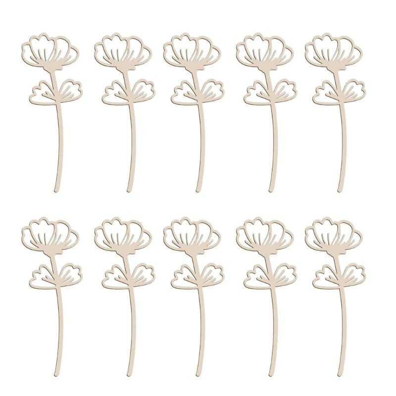 Wooden Wildflower Decors,Wood Flower Cutout for DIY Crafts,Wall Decors Hanging Florals Sculpture Wildflower Stems