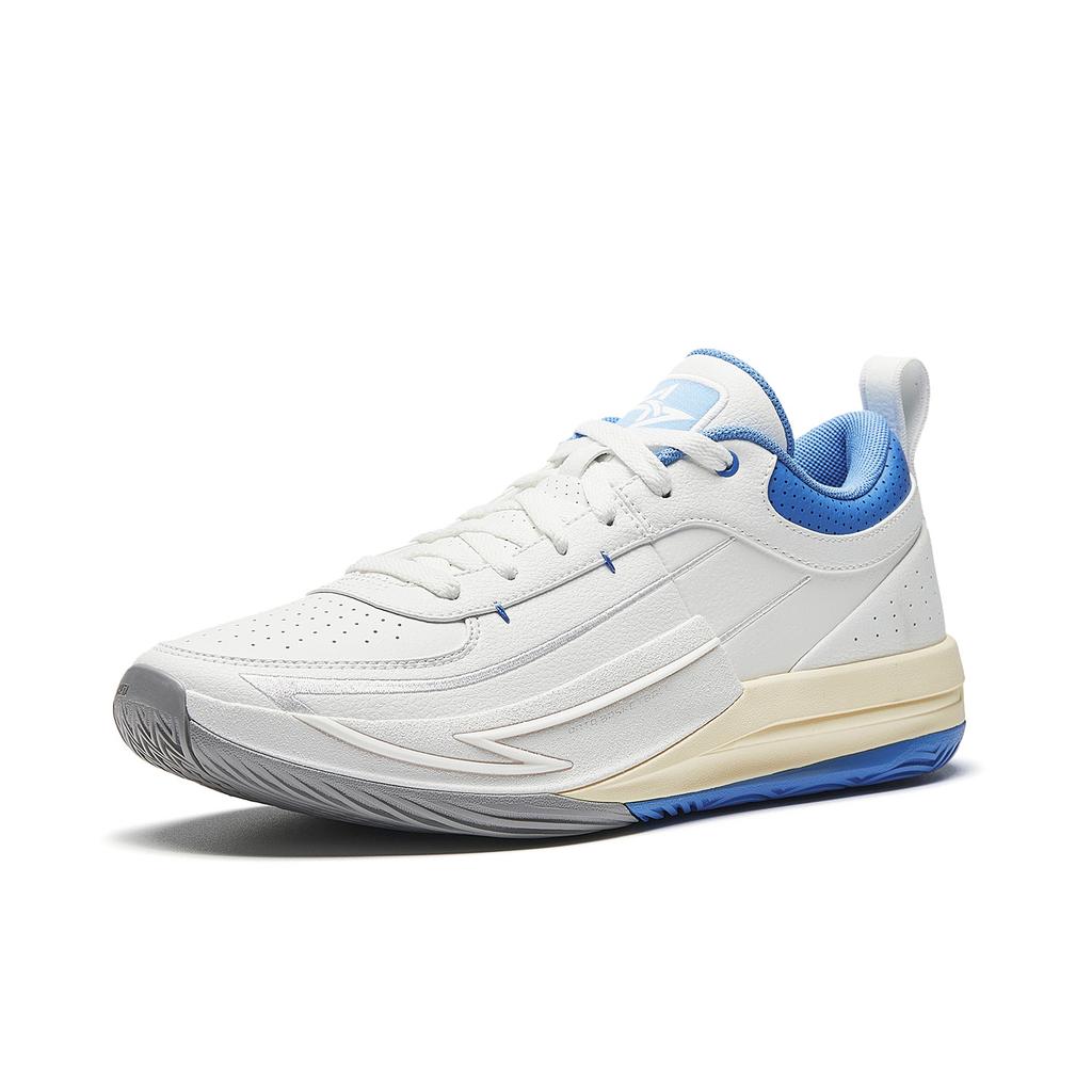 Anta Fengmang 1 Cushioning Abrasion Resistant Slip Resistant Low Top Basketball Shoes Men's White Blue 912611606S-2