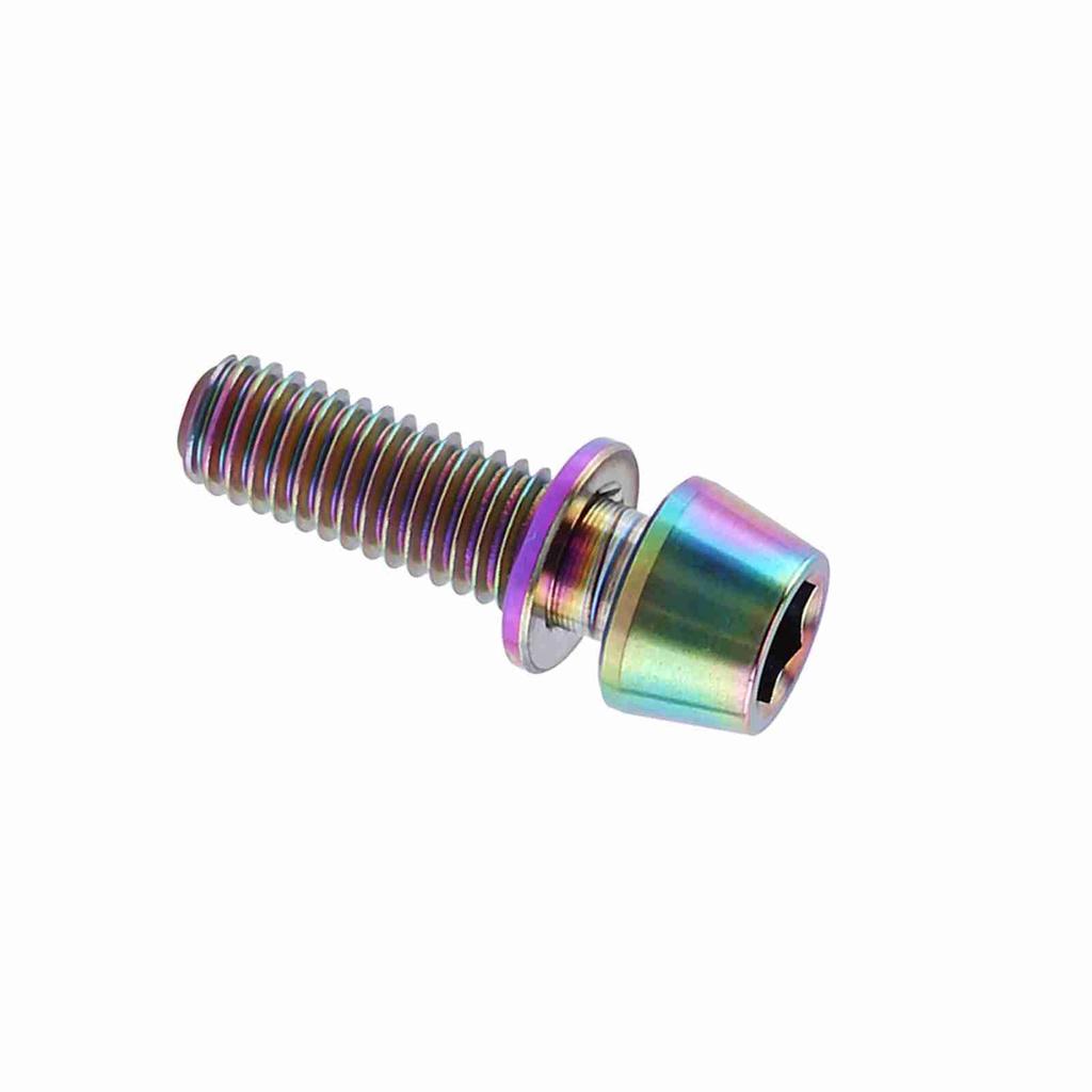 Alloy Tapered Screw With Washer For Mountain Bike(colorfulCelsiusM6x16)