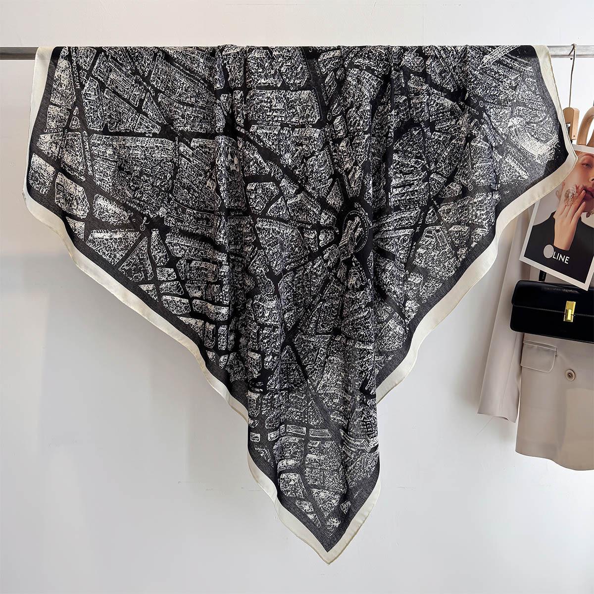 

130*130cm Large Shawl Beach Wraps Women Luxury Printed Square Scarf Retro Fashion Scarves Bandanas Elegant Hijab